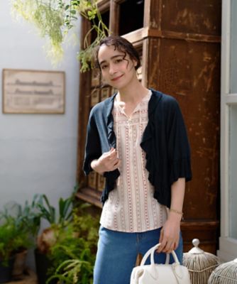 ＜CARA O CRUZ (Women)＞フリルカーディガン