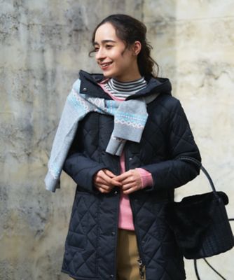 ＜CARA O CRUZ (Women)＞フーデッドキルティングコート【ＨＥＹＥＲ】