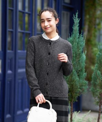 CARA O CRUZ (Women)/キャラ・オ・クルス クルーネックカーディガン 98グレー トップス【三越伊勢丹/公式】