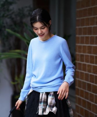 ＜CARA O CRUZ (Women)＞カシミヤクルーネックニット【ＭＵＳＥＴＴＩ】