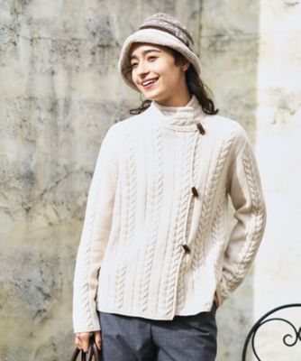 SeaRoomlynn ケーブルフーディニットジャケット PILIT ニット セーター ケーブルニットフーディ レディース : ZOZOTOWN
