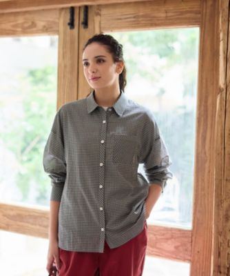 CARA O CRUZ (Women)/キャラ・オ・クルス チェックシャツブラウス【CoC by CARA O CRUZ】99クロ トップス【三越伊勢丹/公式】