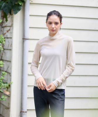 CARA O CRUZ (Women)/キャラ・オ・クルス ドットのパワーネットカットソー【CoC by CARA O CRUZ】81ベージュ トップス【三越伊勢丹/公式】