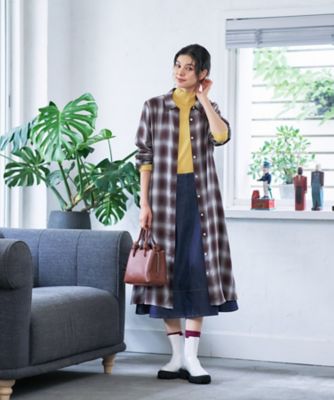 洗える チェックシャツワンピース【CoC by CARA O CRUZ