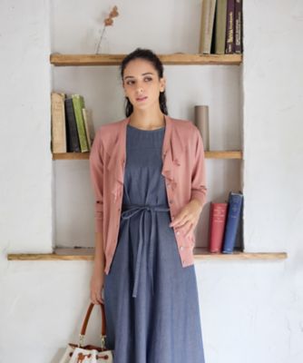 ＜CARA O CRUZ (Women)＞洗える　フリルＶラインカーディガン