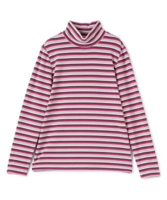 ＜CARA O CRUZ (Women)＞マルチボーダーハイネックカットソー