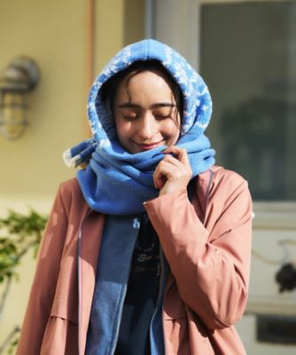 ＜CARA O CRUZ (Women)＞ノルディック柄フーデットマフラー