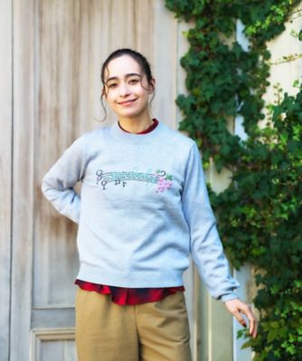 音符ニット　セーター　音符柄ニット 広尾店】極美品 ルイヴィトン Louis Vuitton 19AW 音符柄ニット クルー