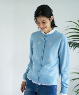 ＜CARA O CRUZ (Women)＞雪柄ニットカーディガン【ＺＥＧＮＡ　ＢＡＲＵＦＦＡ】