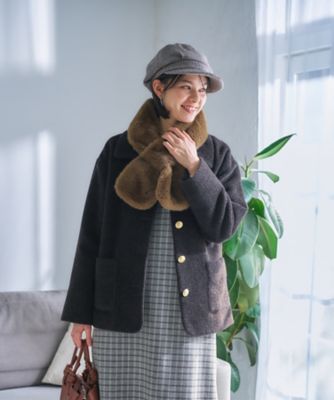 ☆極美品☆スピック＆スパン 定価47,300円 テーラードカラーショートコート Spick & Span（スピックアンドスパン）の「テーラードカラーショート