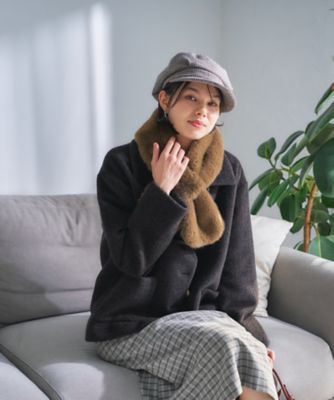 シバスカ様OVERCOAT トロピカルウールドロップショルダーショートコート OVERCOAT [ オーバーコート ] Tropical Wool Zip-Up Blouson