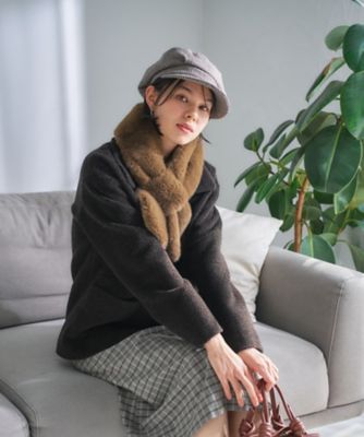 知的に暖かく】ステンカラーショートコート | CARA O CRUZ (Women