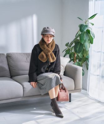 知的に暖かく】ステンカラーショートコート | CARA O CRUZ (Women