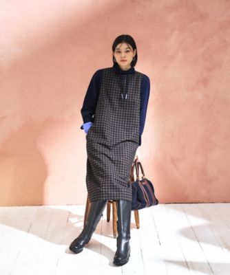 チェック柄ジャンパースカート | CARA O CRUZ (Women)/キャラ・オ