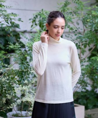 CARA O CRUZ (Women)/キャラ・オ・クルス タートルネックカットソー 91アイボリー トップス【三越伊勢丹/公式】