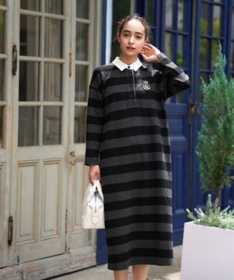 ＜CARA O CRUZ (Women)＞ポロシャツボーダーワンピース