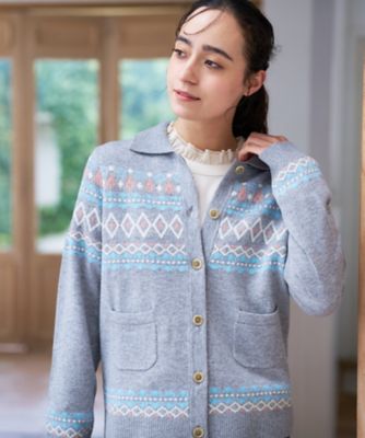 ノルディック柄カーディガン | CARA O CRUZ (Women)/キャラ・オ