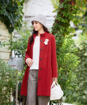 大人気】スタンドカラーコート | CARA O CRUZ (Women)/キャラ・オ