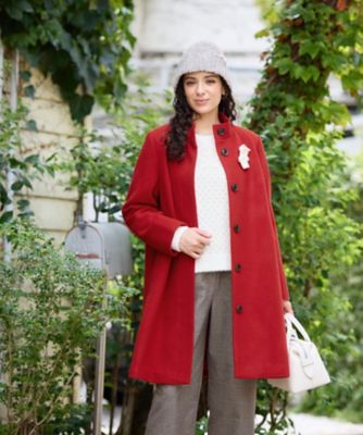 スタンドカラーミドル丈コート | CARA O CRUZ (Women)/キャラ・オ