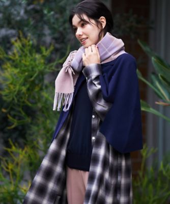 ディオール　マフラー　リバーシブルスカーフ　リバーシブル　スカーフ　ネイビー DIOR | リバーシブル マフラー ディオール オブリーク