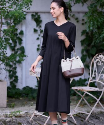 洗える Vネックワンピース | CARA O CRUZ (Women)/キャラ・オ・クルス