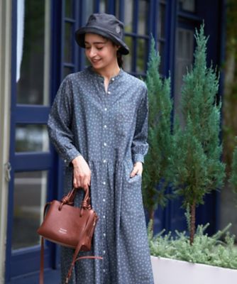 【Pallas Palace】インディゴブルー　藍染　花柄　ワンピース Pal'las Palace インディゴ花柄ワンピース 藍染め サイズ2 - メルカリ