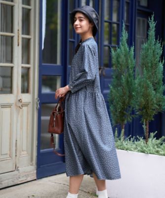 小花柄インディゴデニムのワンピース | CARA O CRUZ (Women)/キャラ