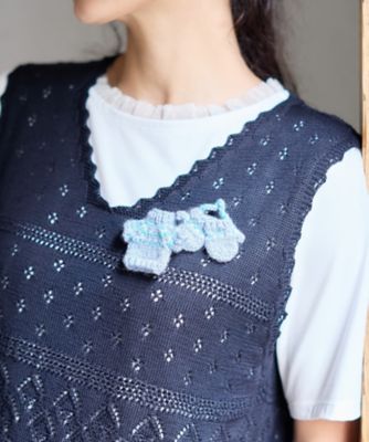 ＜CARA O CRUZ (Women)＞ニット＆ミトンモチーフブローチ