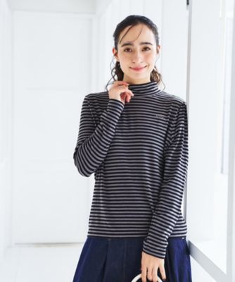 ハイネックボーダーカットソー【CoC by CARA O CRUZ