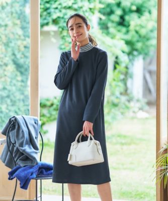 きれいめ】洗える クルーネックサックワンピース | CARA O CRUZ (Women