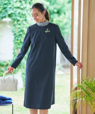 ＜CARA O CRUZ (Women)＞クルーネックサックワンピース