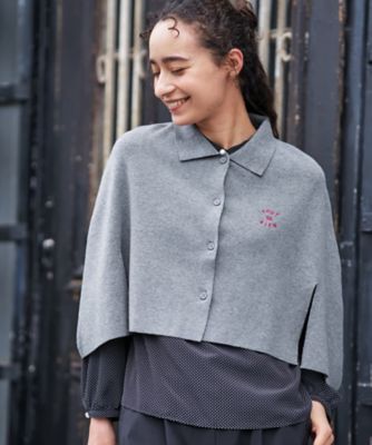 René グレー ピンク ポンチョ René グレー ピンク ポンチョ