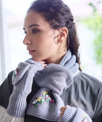 刺繍マフラー | CARA O CRUZ (Women)/キャラ・オ・クルス | 三越伊勢丹