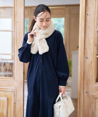 ビジュー付き フェイクファーストール | CARA O CRUZ (Women)/キャラ