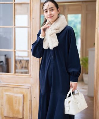 ビジュー付き フェイクファーストール | CARA O CRUZ (Women)/キャラ