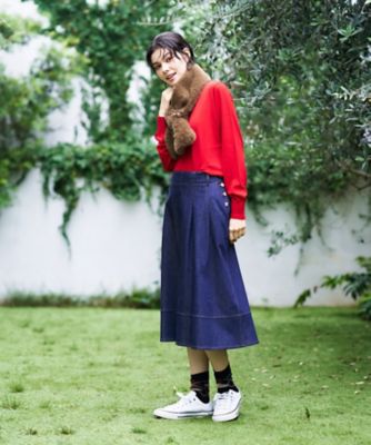 ビジュー付き フェイクファーストール | CARA O CRUZ (Women)/キャラ