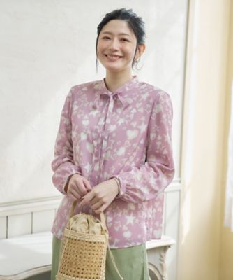 ＜CARA O CRUZ (Women)＞スタープリントボウタイブラウス