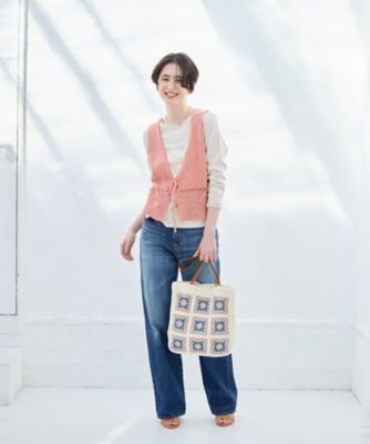 【美品】　C&amp;C刺繍起毛カットソー 刺繍クルーネックカットソー | CARA O CRUZ (Women)/キャラ・オ