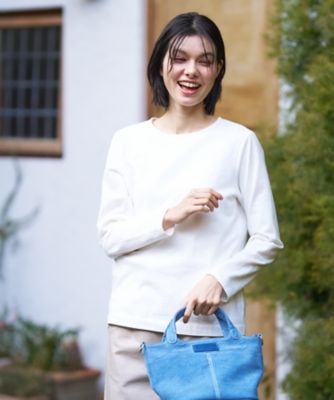 ＜CARA O CRUZ (Women)＞ワンポイント刺繍　長袖Ｔシャツ