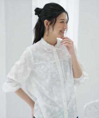 ＜CARA O CRUZ (Women)＞刺繍リボンブラウス