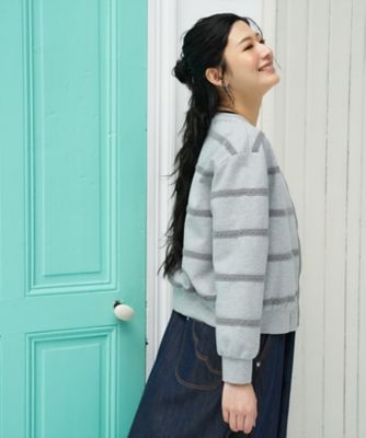 ストレッチ】レースボーダーのジップジャケット | CARA O CRUZ (Women 