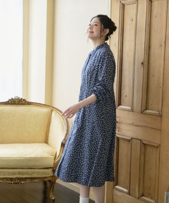 あらえる 花柄スタンドカラーワンピース【CoC by CARA O