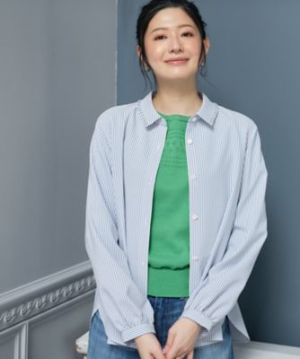 ＜CARA O CRUZ (Women)＞洗える　フリル襟シャツ【ＣｏＣ　ｂｙ　ＣＡＲＡ　Ｏ　ＣＲＵＺ】