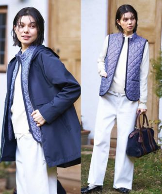 ＜CARA O CRUZ (Women)＞３ＷＡＹフーデッドコート＆中わた花柄キルトベスト【ＣｏＣ　ｂｙ　ＣＡＲＡ　Ｏ　ＣＲＵＺ】