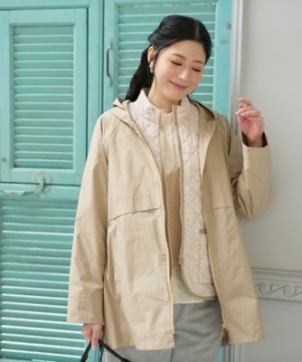 ＜CARA O CRUZ (Women)＞３ＷＡＹフーデッドコート＆中わた花柄キルトベスト【ＣｏＣ　ｂｙ　ＣＡＲＡ　Ｏ　ＣＲＵＺ】