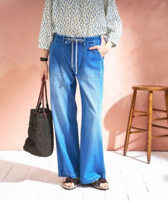 ＜CARA O CRUZ (Women)＞ドローストリングデニムパンツ【ＥＤＷＩＮ】