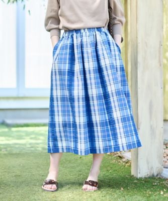 ＜CARA O CRUZ (Women)＞チェック柄フレアスカート