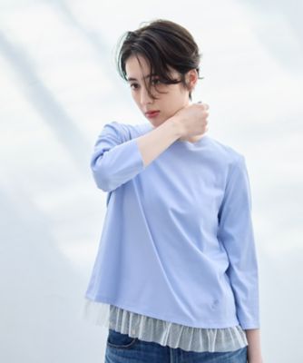 ＜CARA O CRUZ (Women)＞裾チュールクルーネックカットソー