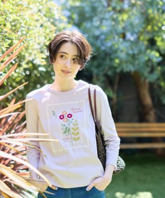 ＜CARA O CRUZ (Women)＞フラワー刺繍デザインカットソー