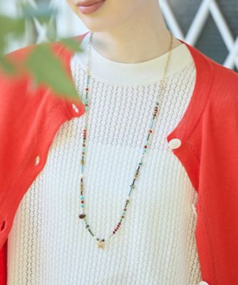 マルチカラービーズ ロングネックレス | CARA O CRUZ (Women)/キャラ